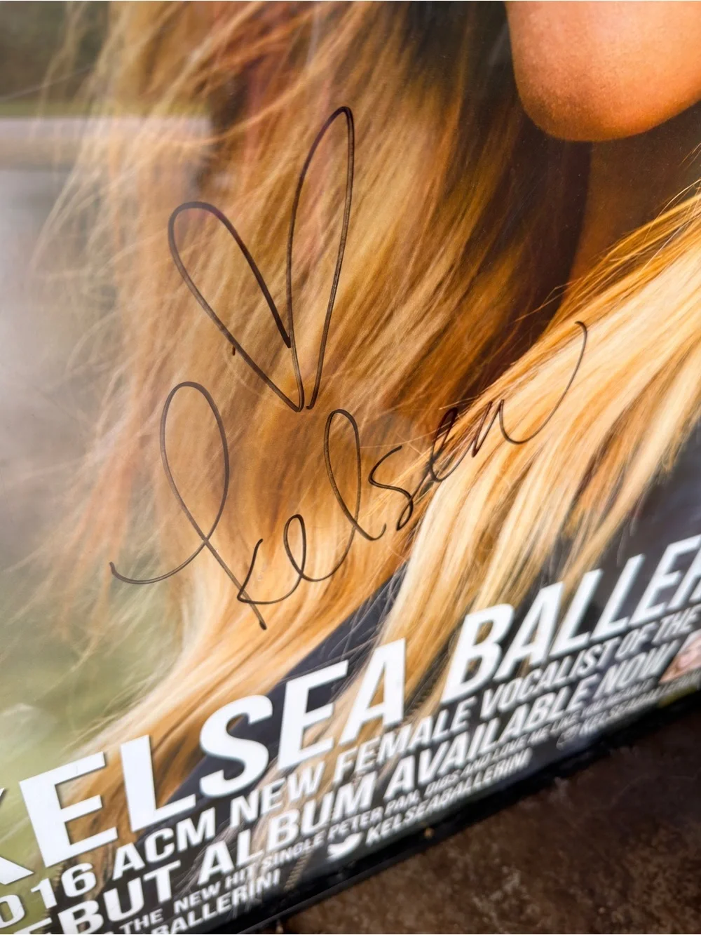 Kelsea Ballerini Signed Promotional Poster - Blonde Portrait